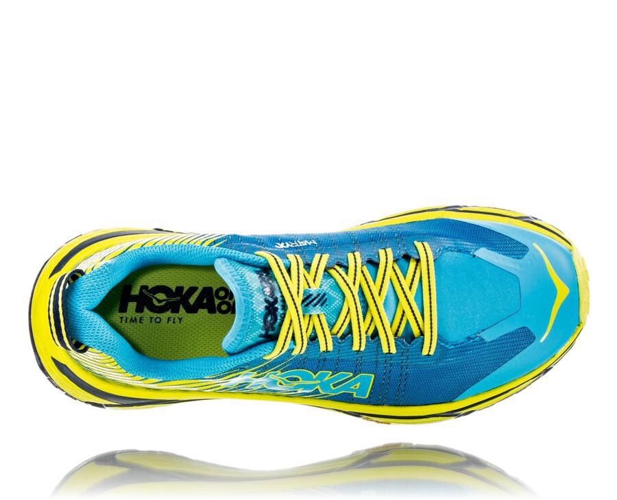 Tenis Hoka One One Trail Hombre Azules/Verdes - Evo Mafate 2 - RIZN65294